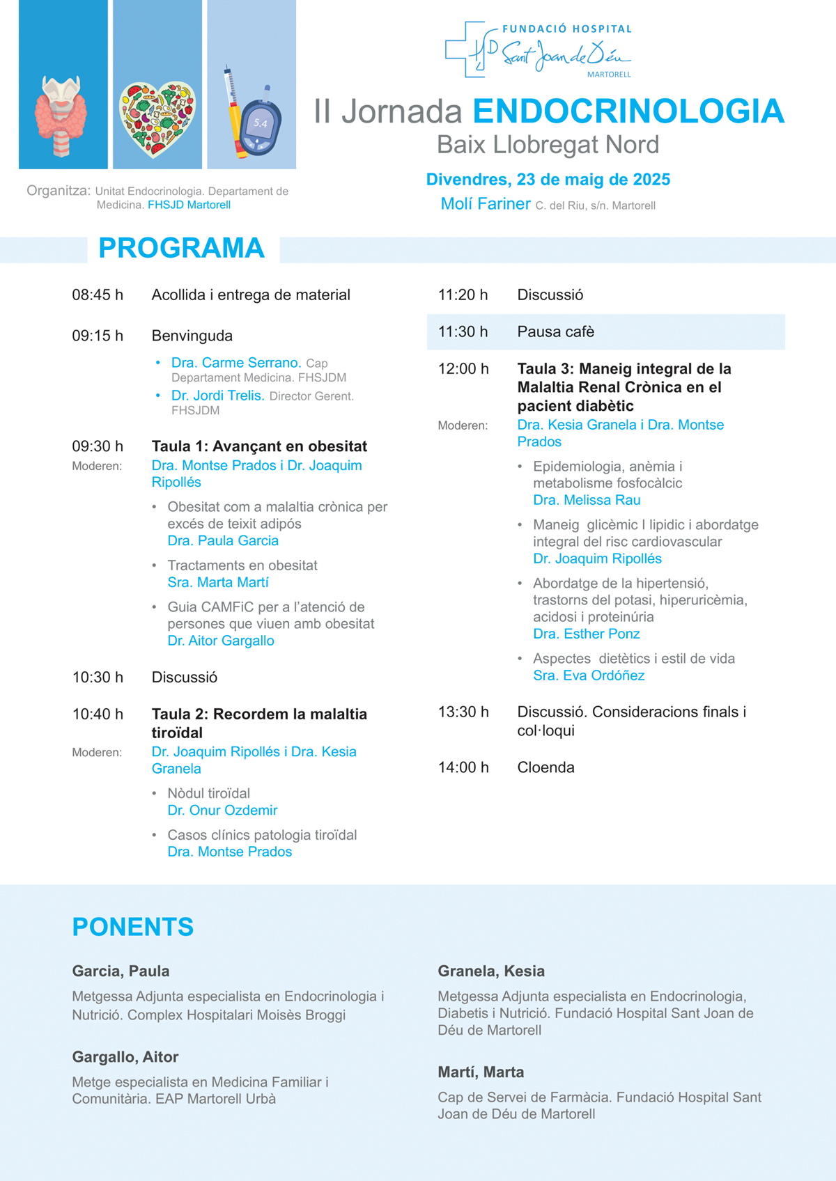 II Jornada Endocrinologia Baix Llobregat Nord