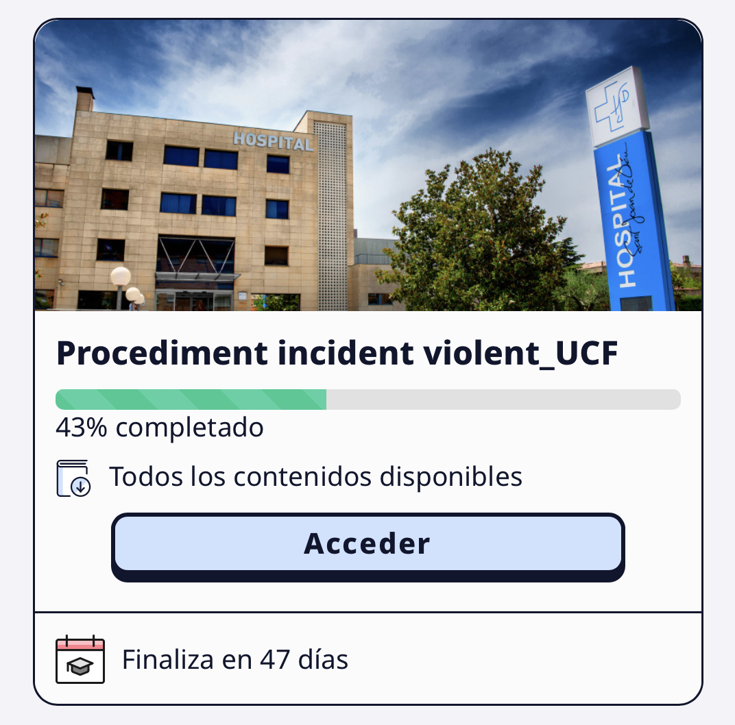 Microlearning: Procediment incidents violents UCF FHSJDM