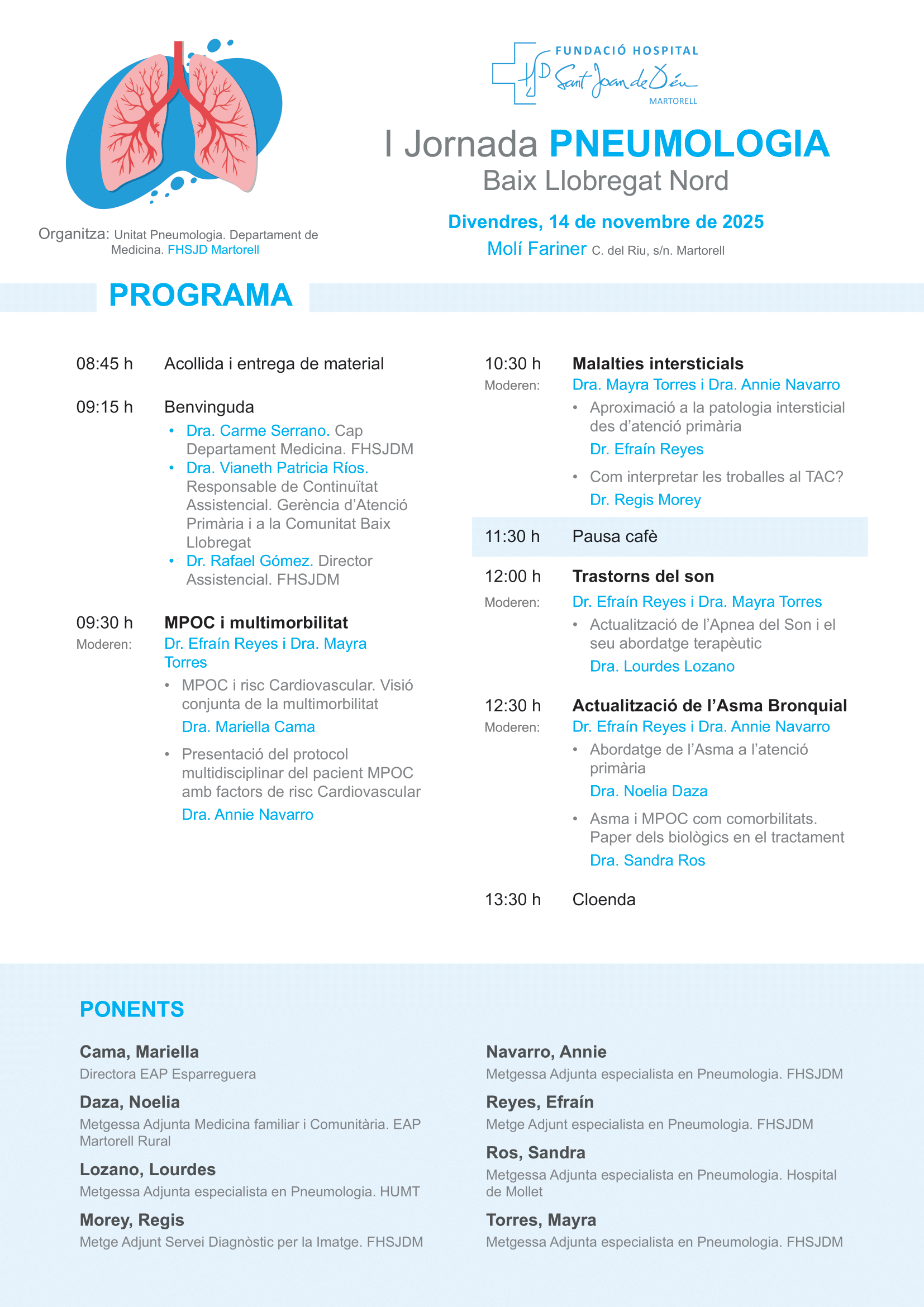 I Jornada Pneumologia Baix Llobregat Nord
