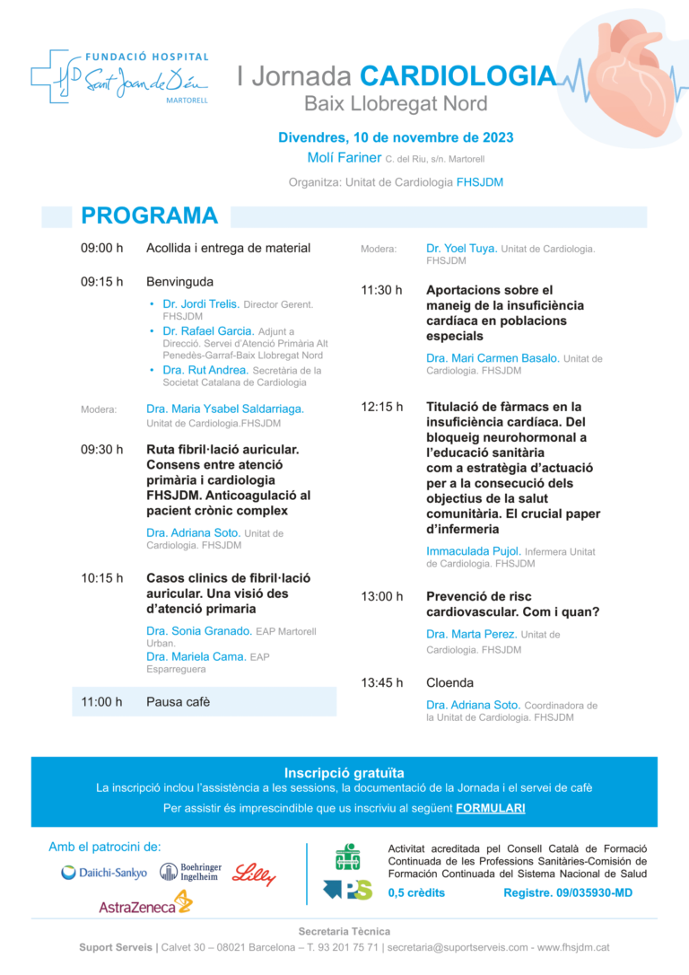 Programa I Jornada Cardiologia Baix Llobregat Nord_10 novembre 2023_FHSJDM