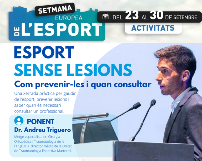 La FHSJDM participa en la Setmana Europea de l’Esport amb la xerrada “Esport sense lesions”