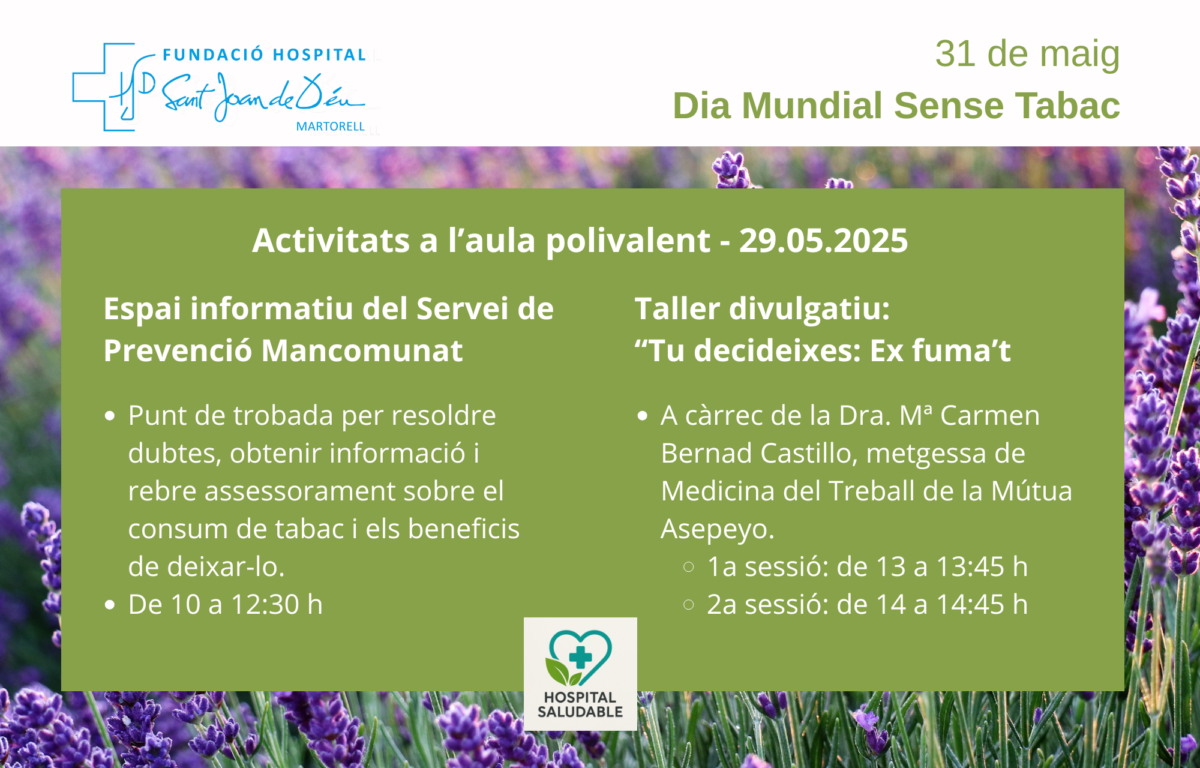 Dia Mundial Sense Tabac FHSJDM 2025