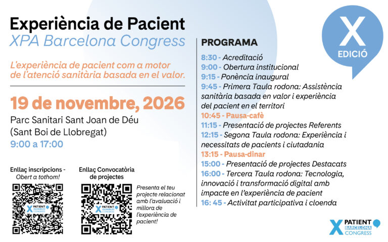 📣SAVE THE DATE: 10a. Edició del Congrés d’Experiència de Pacient!