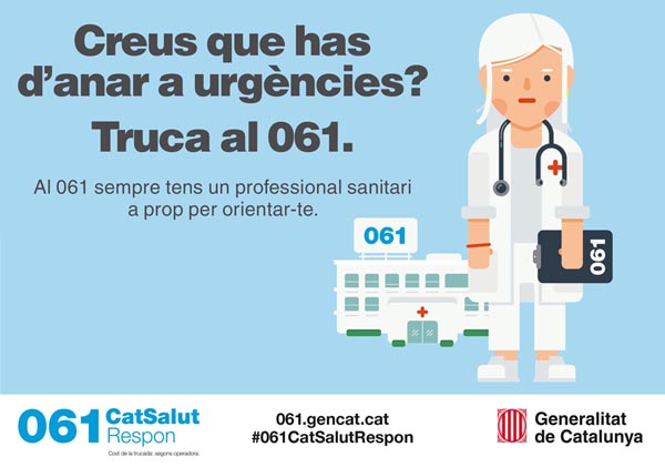 Cartell publicitari de de CatSalut: Creus que has d'anar a urgencies?